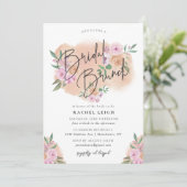 Dreamy Floral Bridal Brunch Showkarte Einladung (Stehend Vorderseite)