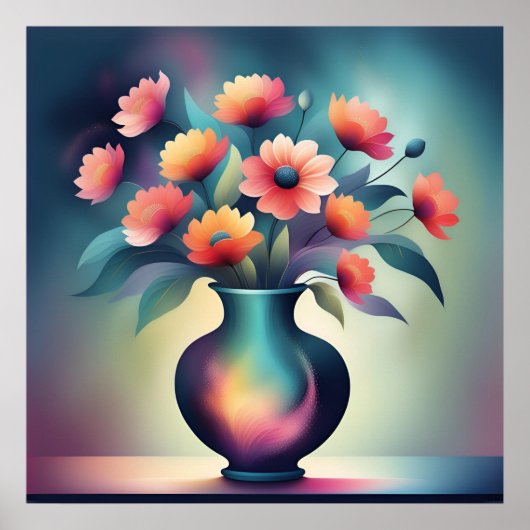 Dreamy Floral Glow Poster (Vorne)