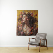 Dreamy Floral Goddess – Romantic Tapestry Wall Art Wandteppich (Beispiel)
