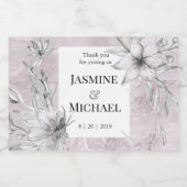 Dreamy Floral | Hochzeitsfeige Schaumweinetikett (Einzelnes Label)