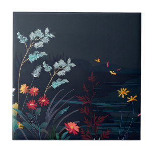 Dreamy Floral Landschaft 2 Fliese