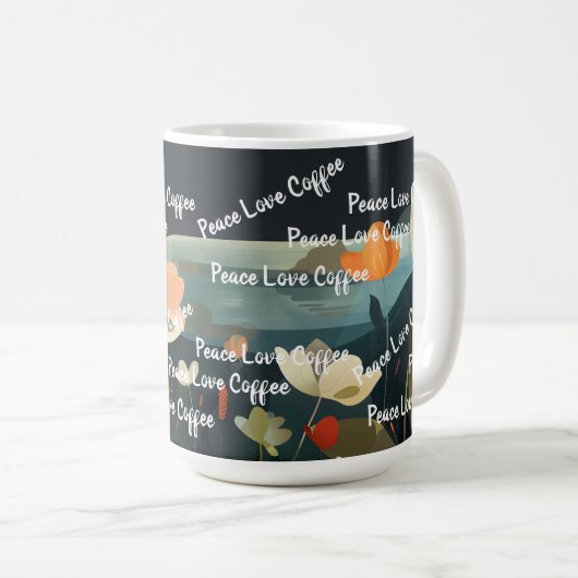 Dreamy Floral Landschaft 3 Kaffeetasse (VorderseiteRechts)
