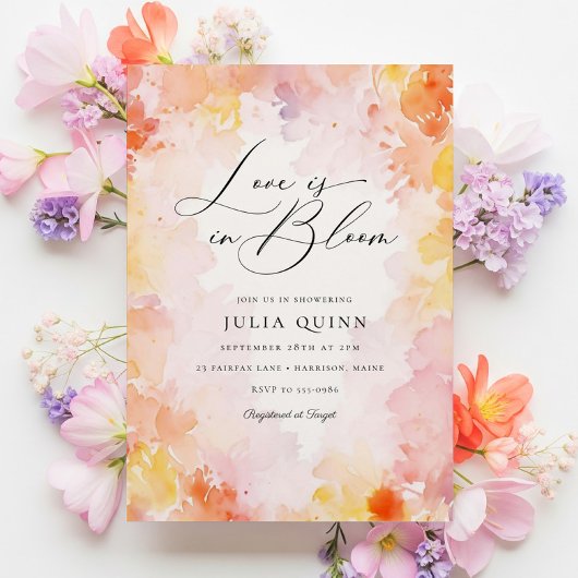 Dreamy Floral Liebe ist in Bloom Brautparty Einladung