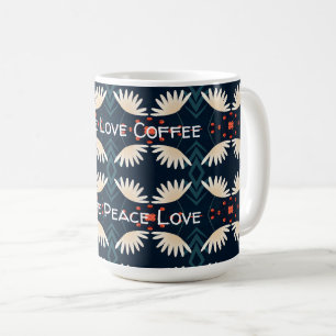 Dreamy Floral Peace Liebe Kaffee Kaffeetasse
