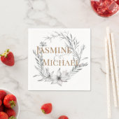 Dreamy Floral | Personalisiert Paper Napkin Serviette (Beispiel)