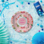 Dreamy Floral Sky Rings Pappteller (Party)