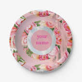 Dreamy Floral Sky Rings Pappteller (Vorderseite)