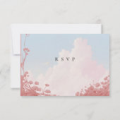 Dreamy floral Storybook rsvp Karte (Rückseite)