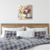 Dreamy Floral Texture – Gentle Flower Style Leinwanddruck (Insitu (Schlafzimmer))