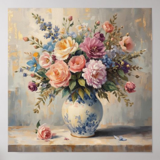 Dreamy Floral Texture – Gentle Flower Style Poster (Vorne)