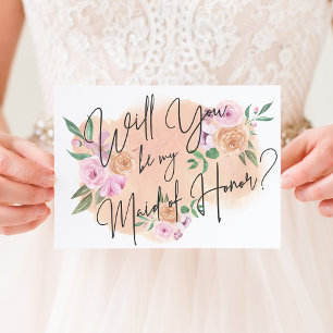Dreamy Floral Trauzeugin Card Einladung