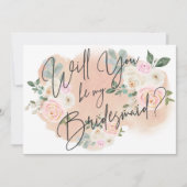 Dreamy Floral V2 Bridesmaid Card Einladung (Vorderseite)