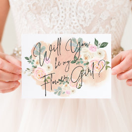 Dreamy Floral V2 Flower Girl Card Einladung