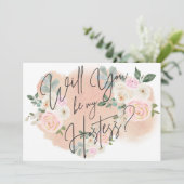 Dreamy Floral V2 Hostess Card Einladung (Stehend Vorderseite)