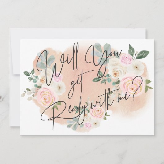 Dreamy Floral V2 mit Me Card fertig Einladung (Vorderseite)