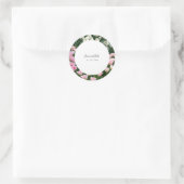 Dreamy Floral Wedding Runder Aufkleber (Tasche)