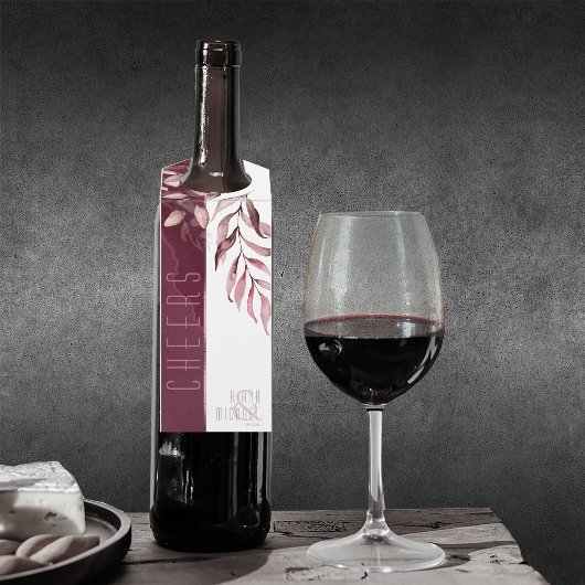 Dreamy Foliage Cheers Burgundy ID817 Flaschenanhänger