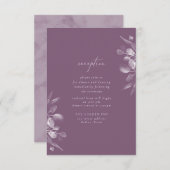 Dreamy Foliage Empfang Insert Card RSVP Karte (Vorne/Hinten)