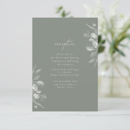 Dreamy Foliage Empfang Insert Card RSVP Karte