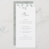 Dreamy Foliage Menu Card Menükarte (Vorne/Hinten)
