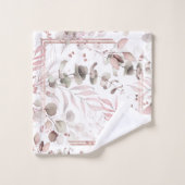 Dreamy Foliage Muster Blush ID817 Badhandtuch Set (Waschlappen)