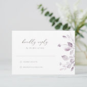Dreamy Foliage RSVP-Karte RSVP Karte (Stehend Vorderseite)