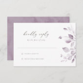 Dreamy Foliage RSVP-Karte RSVP Karte (Vorne/Hinten)