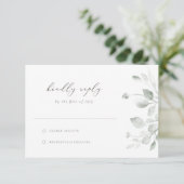 Dreamy Foliage RSVP-Karte RSVP Karte (Stehend Vorderseite)
