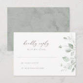 Dreamy Foliage RSVP-Karte RSVP Karte (Vorne/Hinten)