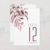 Dreamy Foliage Tischnummer Burgundy ID817 (Vorne/Hinten)