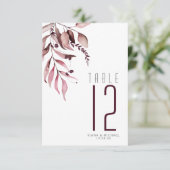 Dreamy Foliage Tischnummer Burgundy ID817 (Stehend Vorderseite)