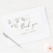 Dreamy Foliage Vielen Dank Rechteckiger Aufkleber (Umschlag)