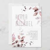 Dreamy Foliage Wedding Burgundy ID817 (Vorderseite)