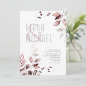 Dreamy Foliage Wedding Burgundy ID817 (Stehend Vorderseite)