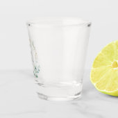 Dreamy Foliage Wedding Green/Blue ID817 Schnapsglas (Rechts)