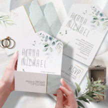 Dreamy Foliage Wedding Green ID817