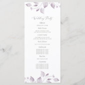 Dreamy Foliage Wedding Program Programm (Rückseite)