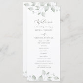 Dreamy Foliage Wedding Program Programm (Vorne/Hinten)