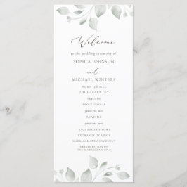 Dreamy Foliage Wedding Program Programm