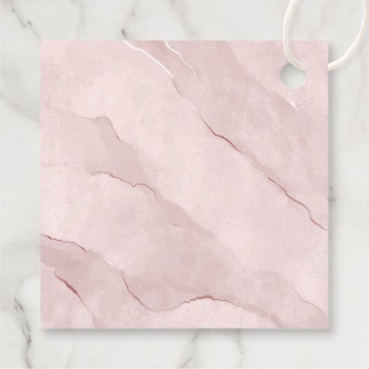 Dreamy Foliage Wedding V1 Blush Pink ID817 Geschenkanhänger (Rückseite)