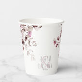 Dreamy Foliage Wedding V1 Burgundy ID817 Pappbecher (Rückseite)