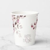 Dreamy Foliage Wedding V1 Burgundy ID817 Pappbecher (Vorderseite)