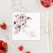 Dreamy Foliage Wedding V1 Burgundy ID817 Serviette (Beispiel)