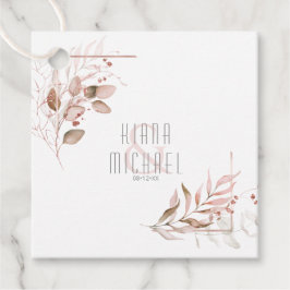 Dreamy Foliage Wedding V2 Blush Pink ID817 Geschenkanhänger