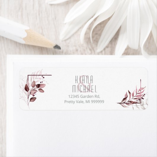 Dreamy Foliage Wedding V2 Burgundy ID817 (Insitu)