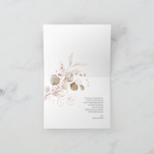 Dreamy Foliage Wedding Vielen Dank Blush Pink ID81 Karte (Innenseite)