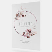 Dreamy Foliage Wedding Welcome Burgundy ID817 Acrylschild (Winkel)
