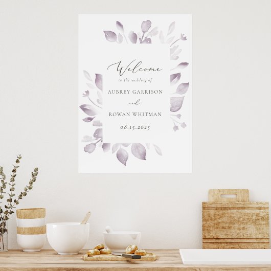 Dreamy Foliage Wedding Welcome Poster (Küche)