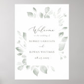 Dreamy Foliage Wedding Welcome Poster (Vorne)