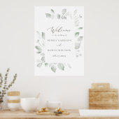 Dreamy Foliage Wedding Welcome Poster (Küche)